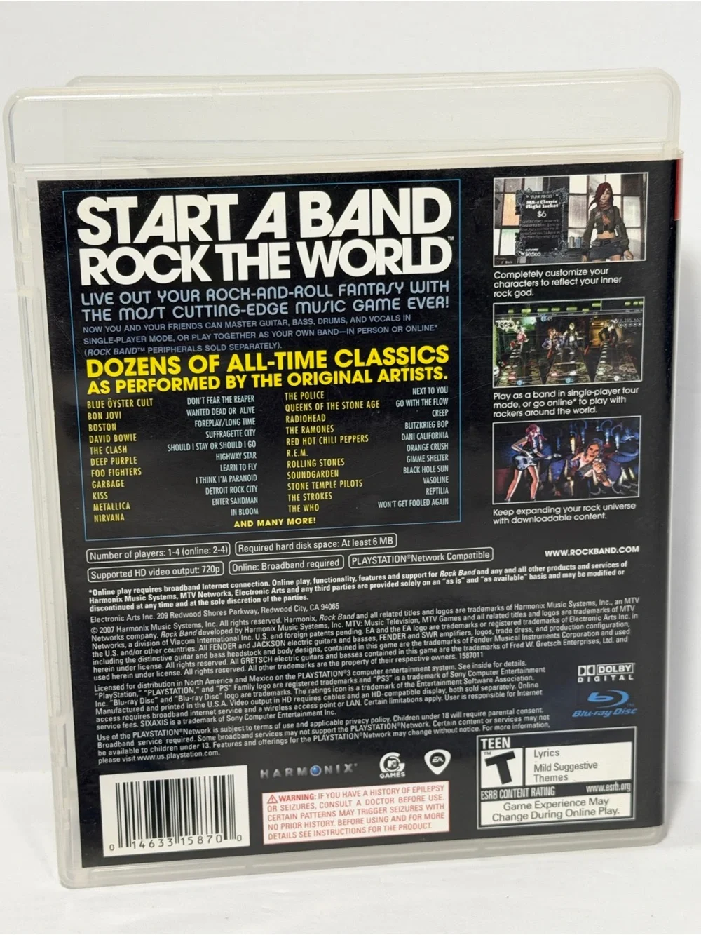 Rock Band PS3 Sony PlayStation 3 CIB Complete Manual Video Game
